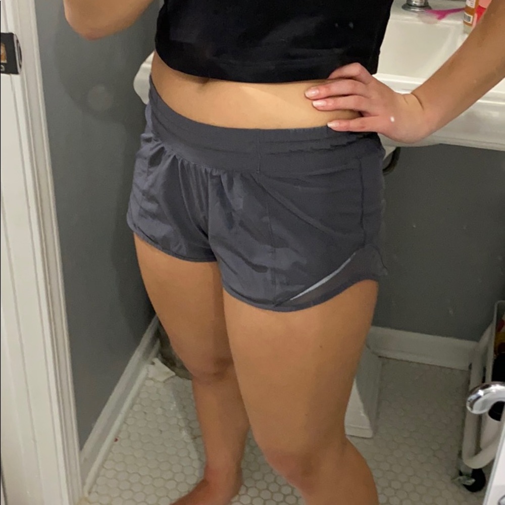 Gray size 4 lululemon shorts